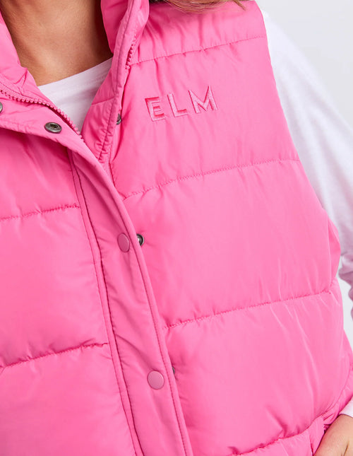 ELM Core Puffer Vest Hot Pink 81X4363.HPNK