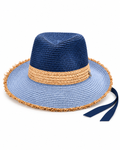 Love Kate Baby Blues - Raffia Fibre and Two Tone Paper Ribbon Hat