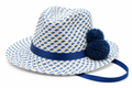 Love Kate Out Of The Blue - Handwoven Paper Ribbon Hat