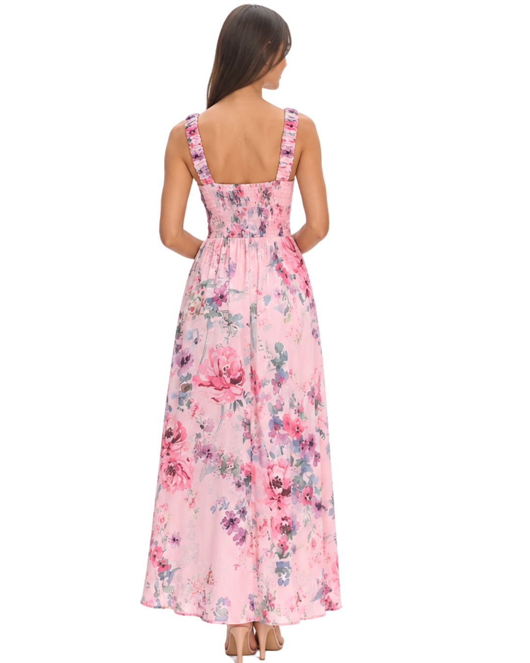 Here Comes the Sun Pink Floral Dress
