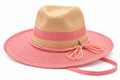 Love Kate Let's Go - Handwoven Two Tone Paper Hat - Blush