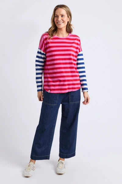 ELM Rouge Stripe Tee Red Pink Stripe 8177085.STR