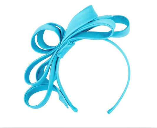 Turquoise Blue Bow Fascinator