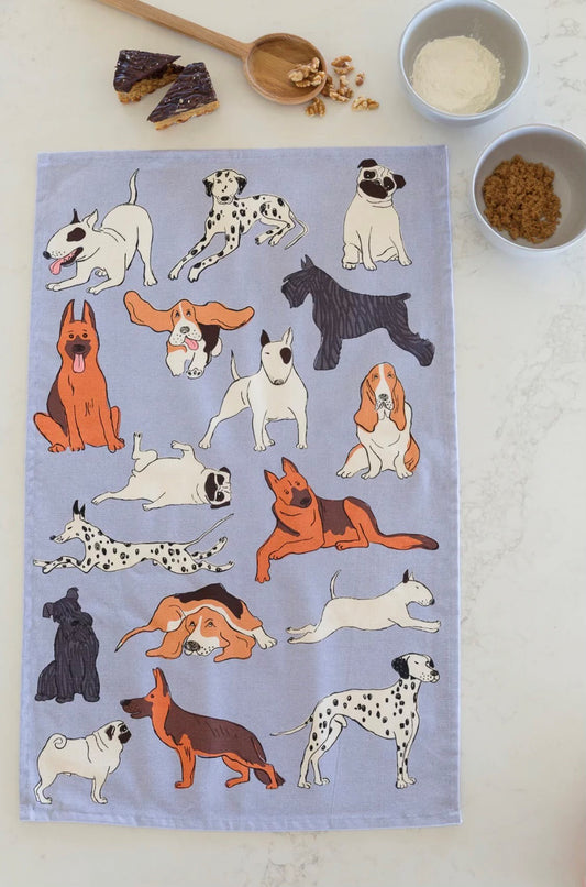 Dog Breeds Cotton Tea Towel