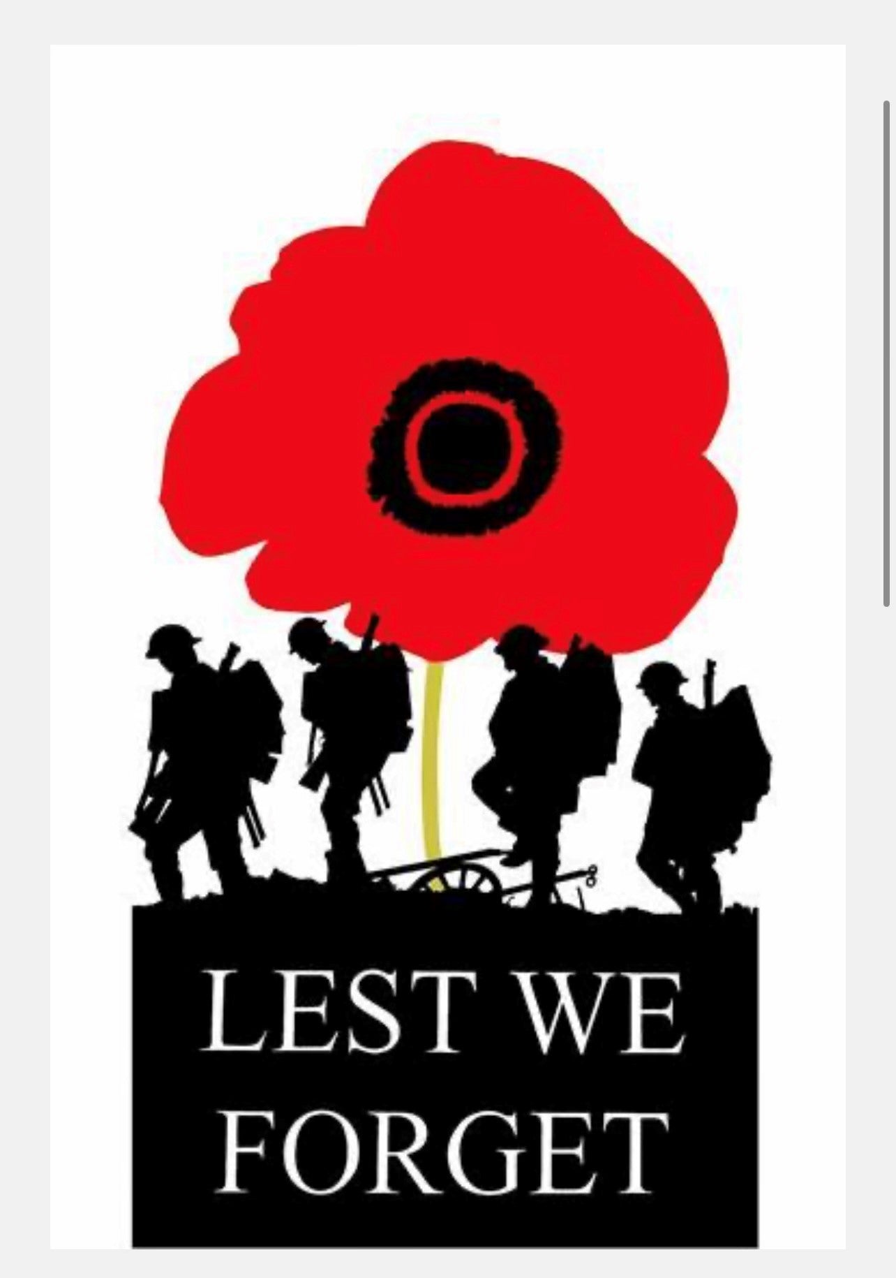 Lest We Forget Cotton Tea Towel