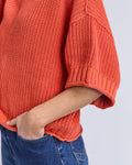 ELM LUELA SHORT SLEEVE KNIT 8178008.ORNG