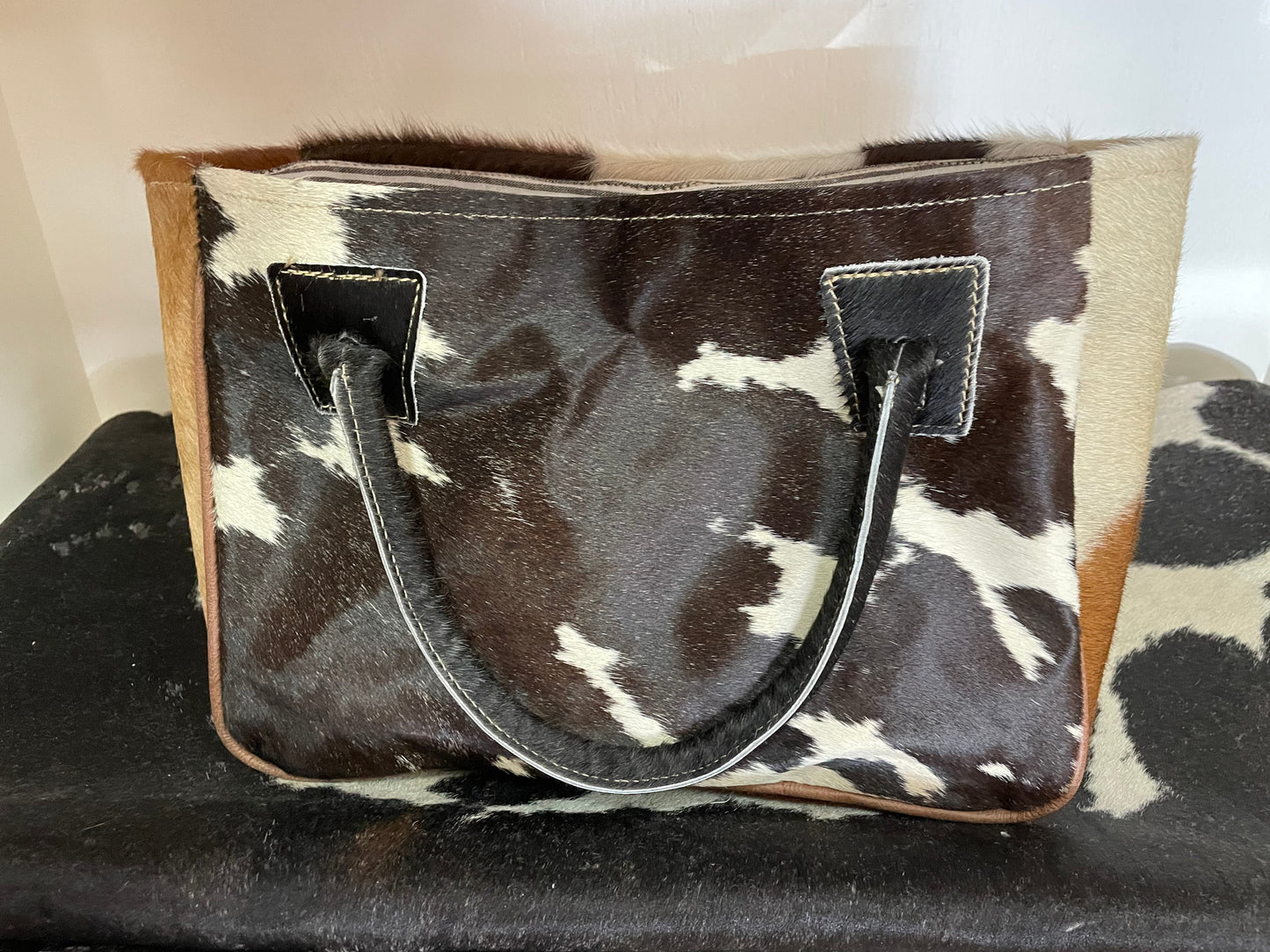Cowhide handbag